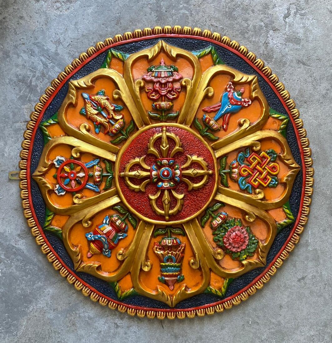 23 inch Bajra Astamangal Mandala